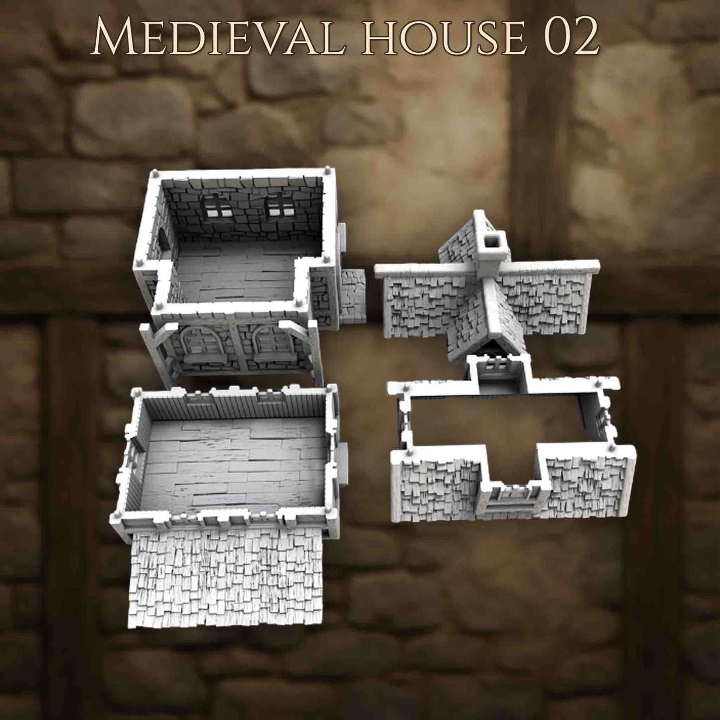 Maison Médiévale 2 – Décor 3D pour Wargame