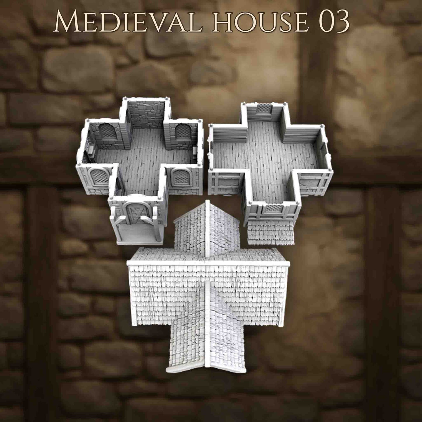 Maison Médiévale 3 – Décor 3D pour Wargame