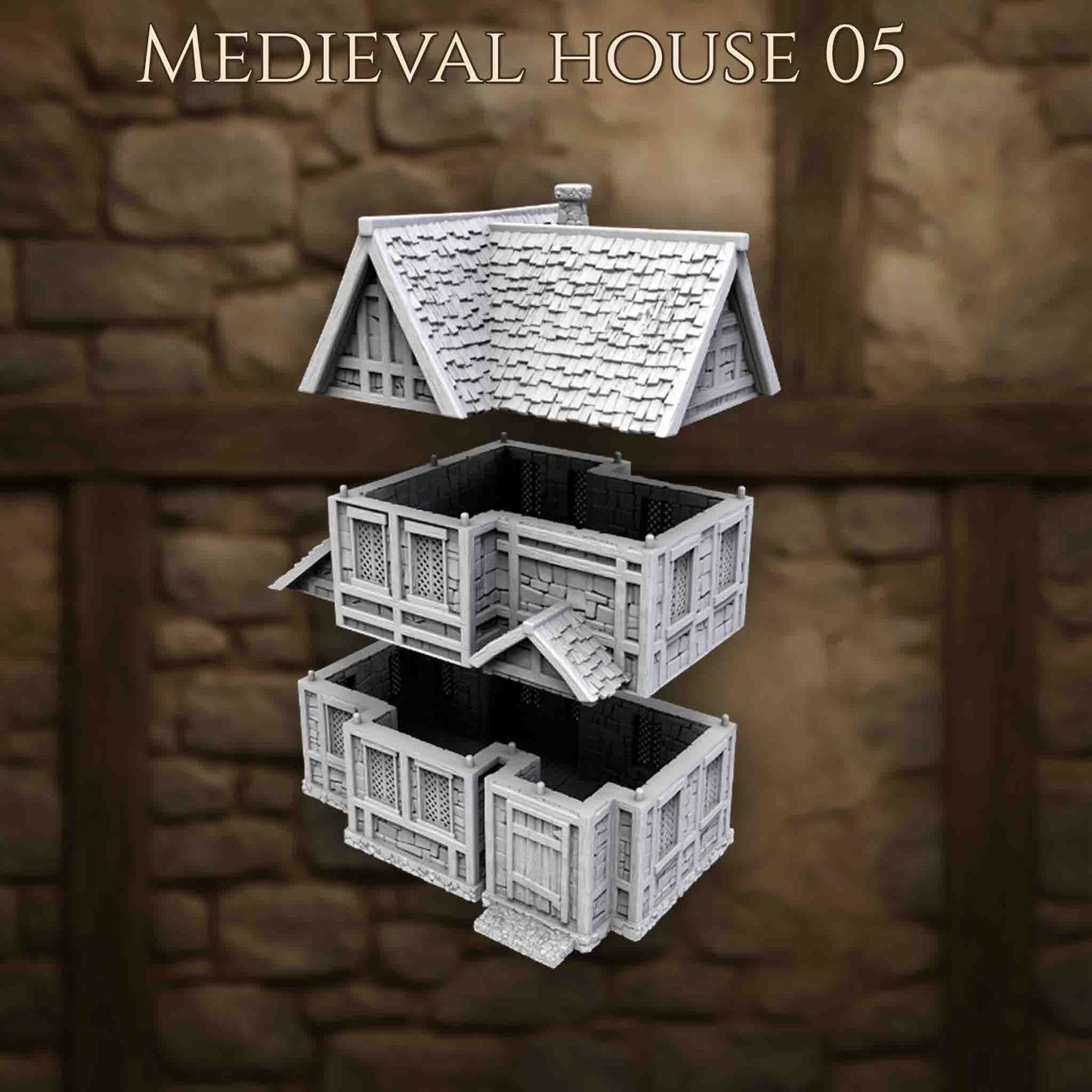 Maison Médiévale 5 – Décor 3D pour Wargame
