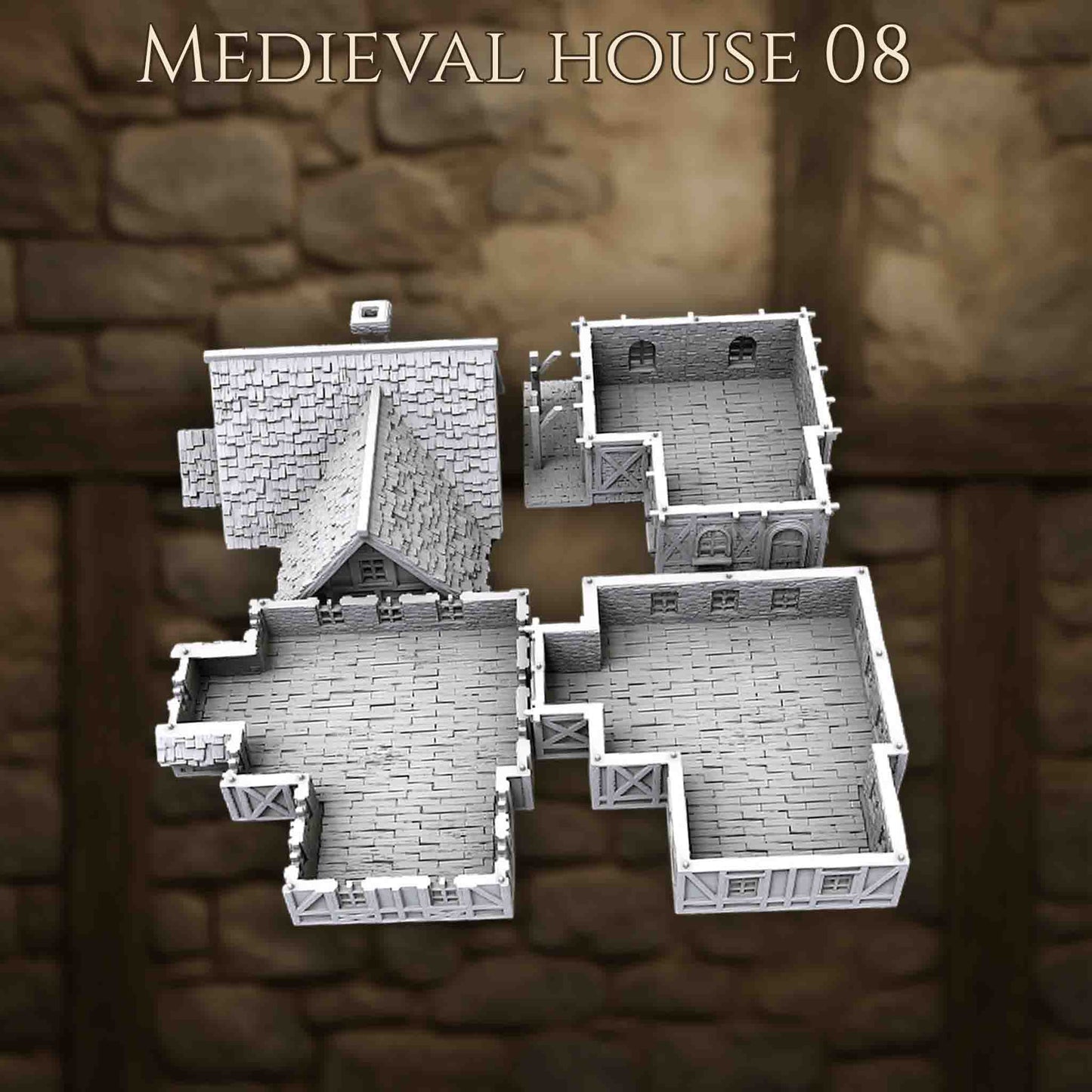 Maison Médiévale 8 – Décor 3D pour Wargame
