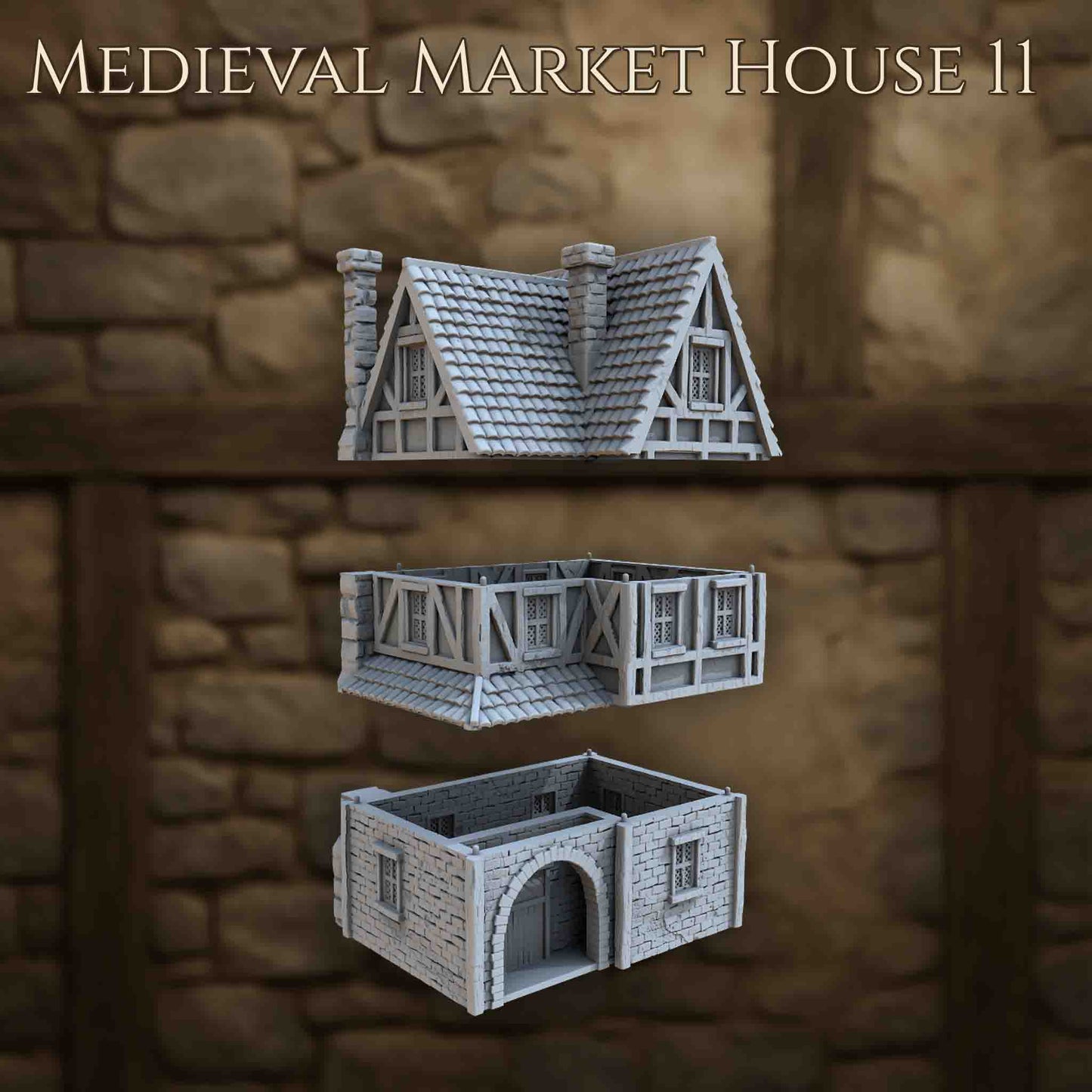 Maison du Marché Médiéval 11 – Décor 3D pour Wargame