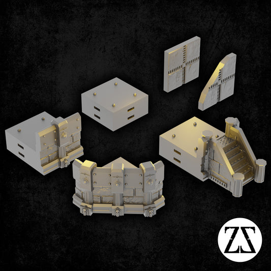 Plateforme modulaire Short Plinth pour décors futuristes Zorpsector Rome.
