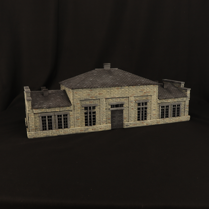 Bâtiment industriel WWII – Décor 3D wargame