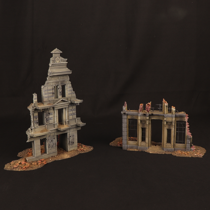 Ruines urbaines WWII – Décor 3D wargame