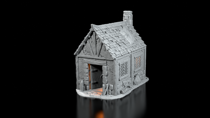 Chaumière Médiévale en Pierre – Décor 3D pour Wargame