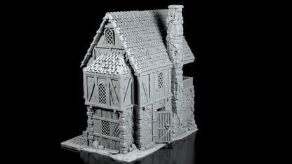 Auberge Médiévale en Pierre – Décor 3D pour Wargame