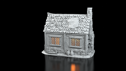 Chaumière Médiévale en Pierre – Décor 3D pour Wargame