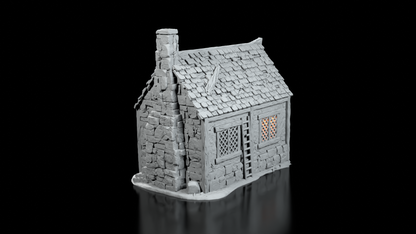 Chaumière Médiévale en Pierre – Décor 3D pour Wargame
