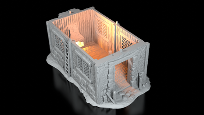 Chaumière Médiévale en Pierre – Décor 3D pour Wargame