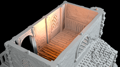 Maison Médiévale à terrasse – Décor 3D pour Wargame