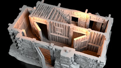 Auberge Médiévale en Pierre – Décor 3D pour Wargame