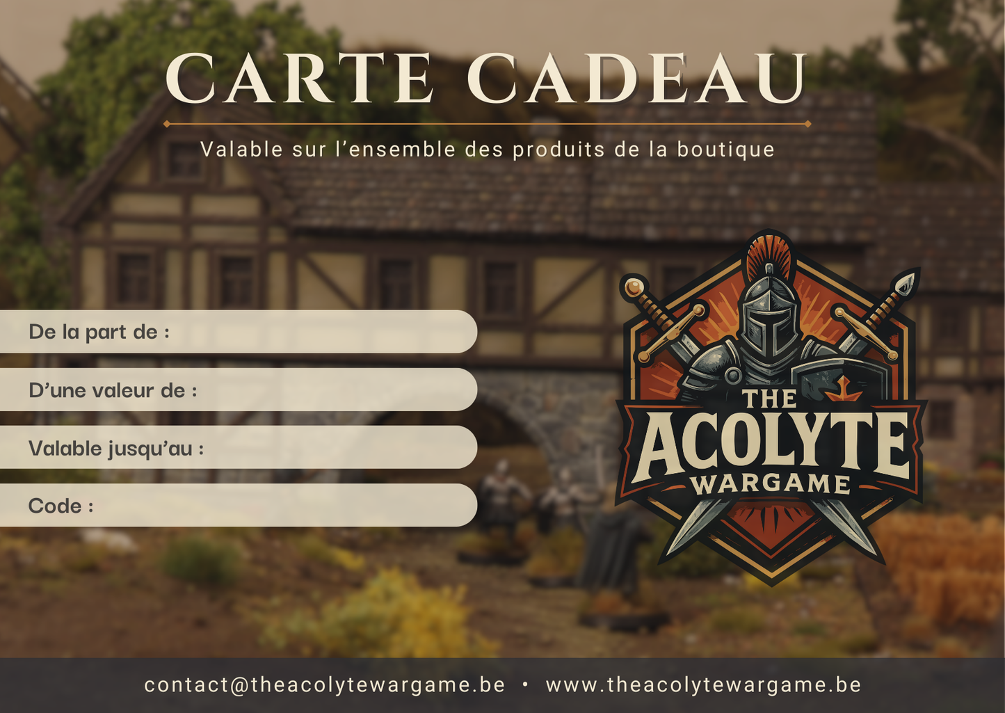 Carte Cadeau - The Acolyte Wargame