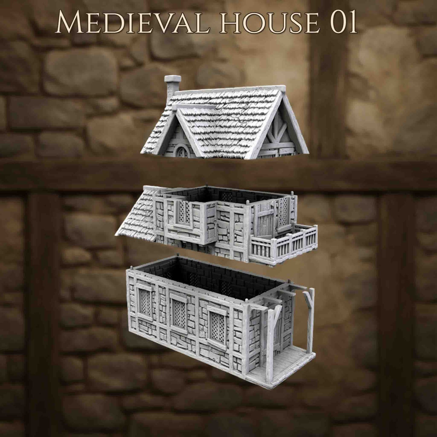 Maison Médiévale 1 – Décor 3D pour Wargame