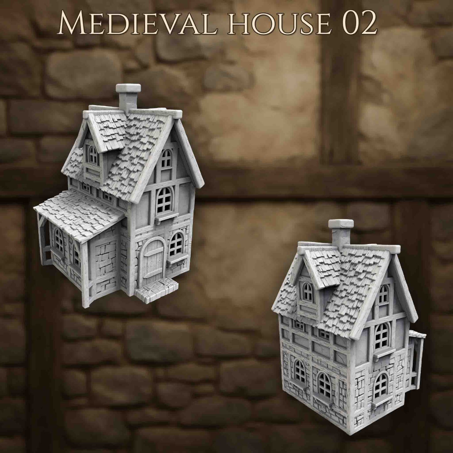 Maison Médiévale 2 – Décor 3D pour Wargame