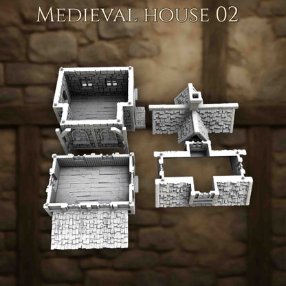 Maison Médiévale 2 – Décor 3D pour Wargame