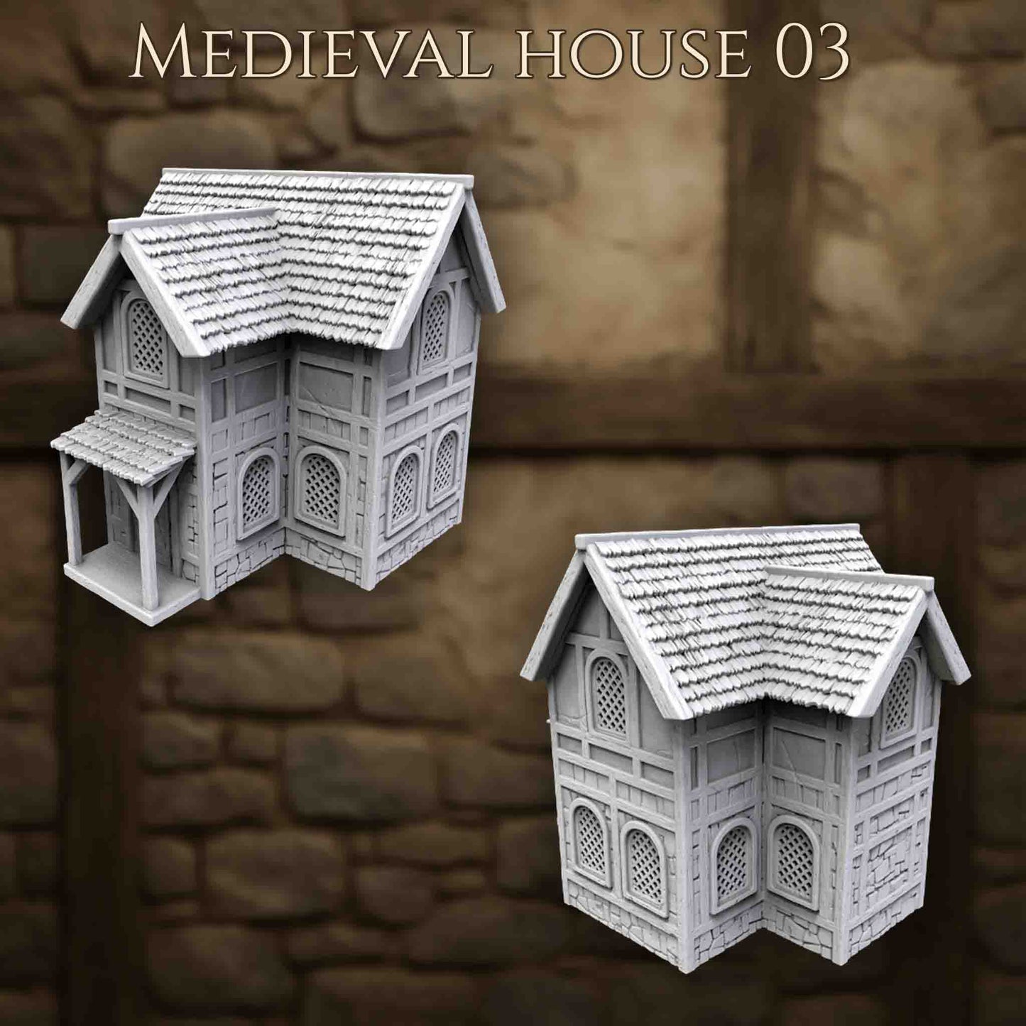 Maison Médiévale 3 – Décor 3D pour Wargame