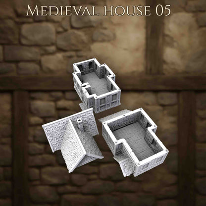 Maison Médiévale 5 – Décor 3D pour Wargame