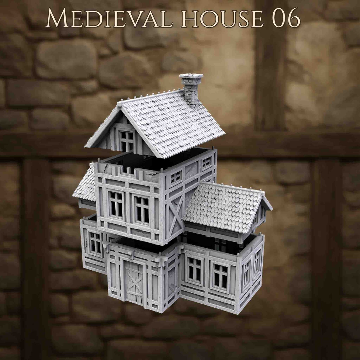 Maison Médiévale 6 – Décor 3D pour Wargame