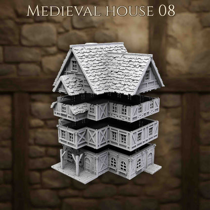 Maison Médiévale 8 – Décor 3D pour Wargame