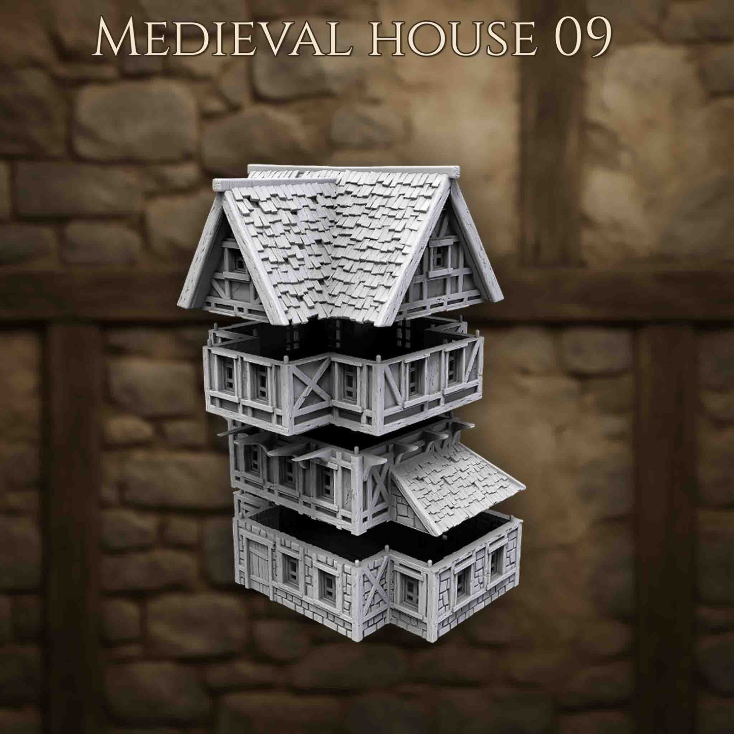 Maison Médiévale 9 – Décor 3D pour Wargame