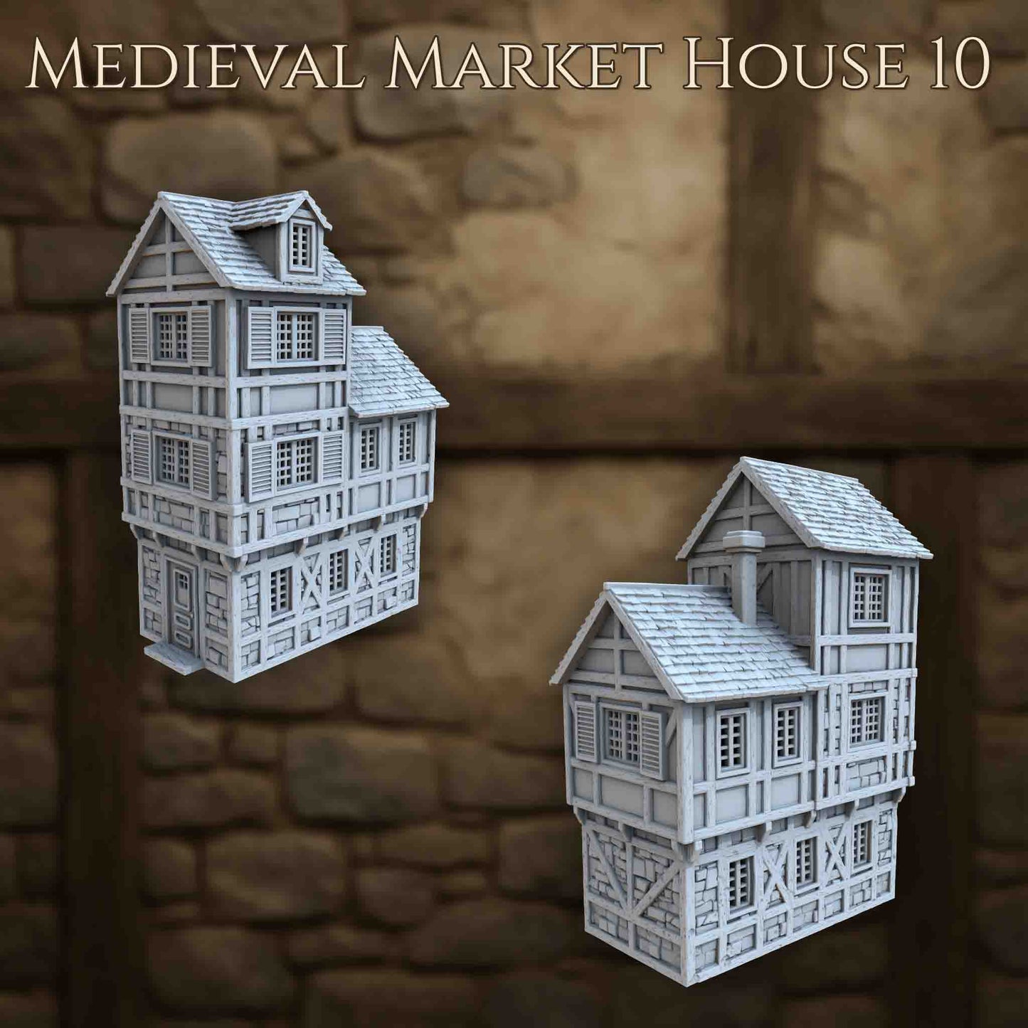 Maison du Marché Médiéval 10 – Décor 3D pour Wargame