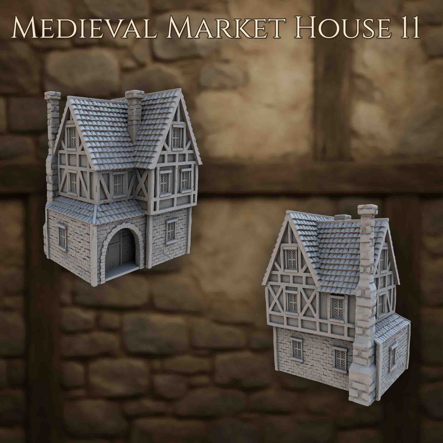 Maison du Marché Médiéval 11 – Décor 3D pour Wargame