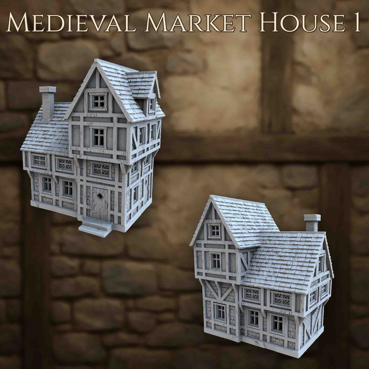 Maison du Marché Médiéval 01 – Décor 3D pour Wargame