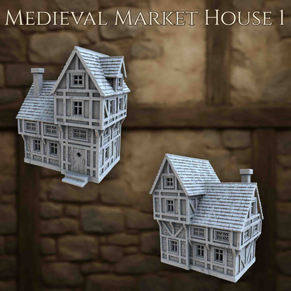 Maison du Marché Médiéval 01 – Décor 3D pour Wargame