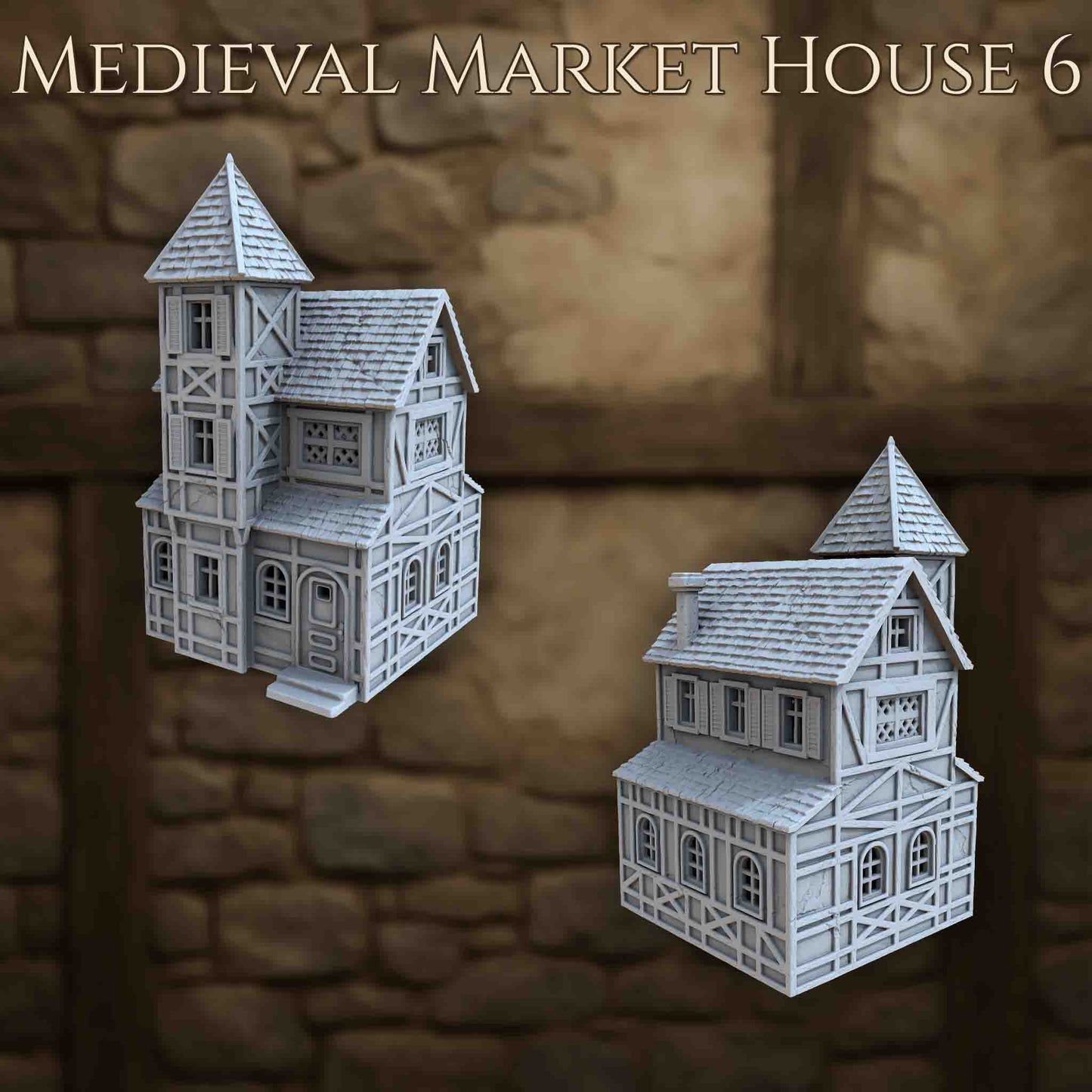 Maison du Marché Médiéval 6 – Décor 3D pour Wargame
