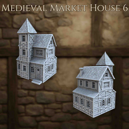 Maison du Marché Médiéval 6 – Décor 3D pour Wargame