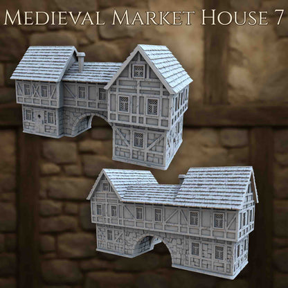 Maison du Marché Médiéval 7 – Décor 3D pour Wargame