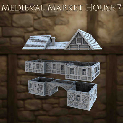 Maison du Marché Médiéval 7 – Décor 3D pour Wargame