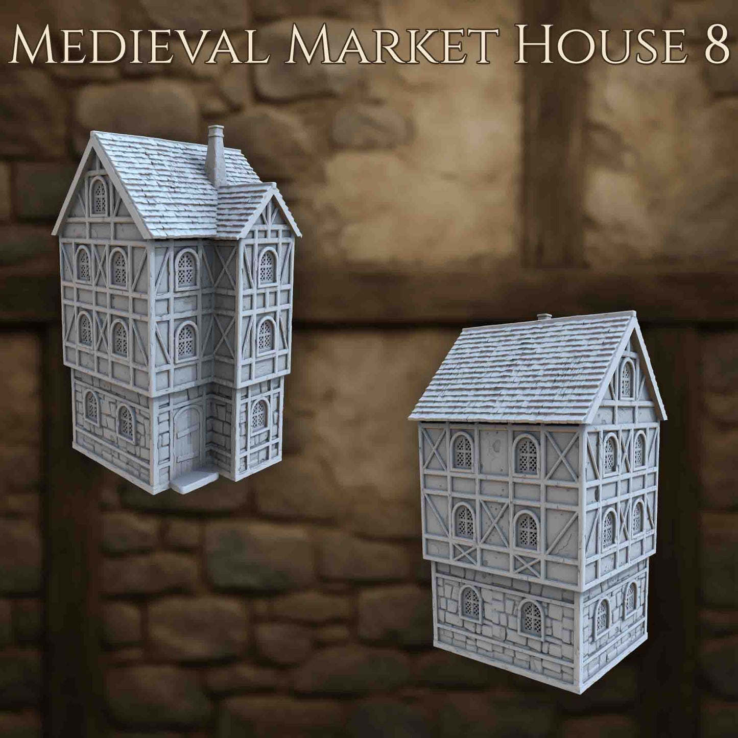 Maison du Marché Médiéval 8 – Décor 3D pour Wargame