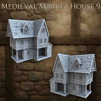 Maison du Marché Médiéval 9 – Décor 3D pour Wargame