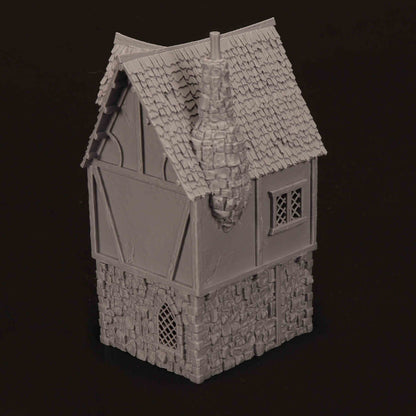 Maison Médiévale en Pierre – Décor 3D pour Wargame