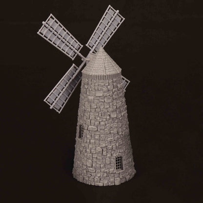 Moulin Médiéval en Pierre – Décor 3D pour Wargame
