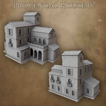 Maison provençale 3D imprimée pour wargame Bolt Action – modèle 07