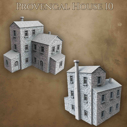Maison provençale 3D imprimée pour wargame Bolt Action – modèle 10