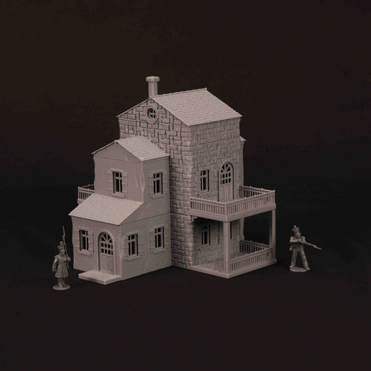 Maison provençale 3D imprimée pour wargame Bolt Action – modèle 06