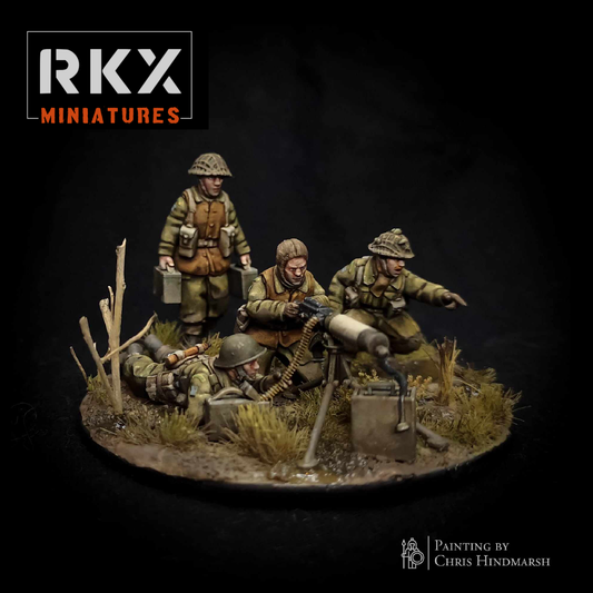 Canadian Vickers Machine Gun Team – Figurines Résine 28 mm (RKX Miniatures)