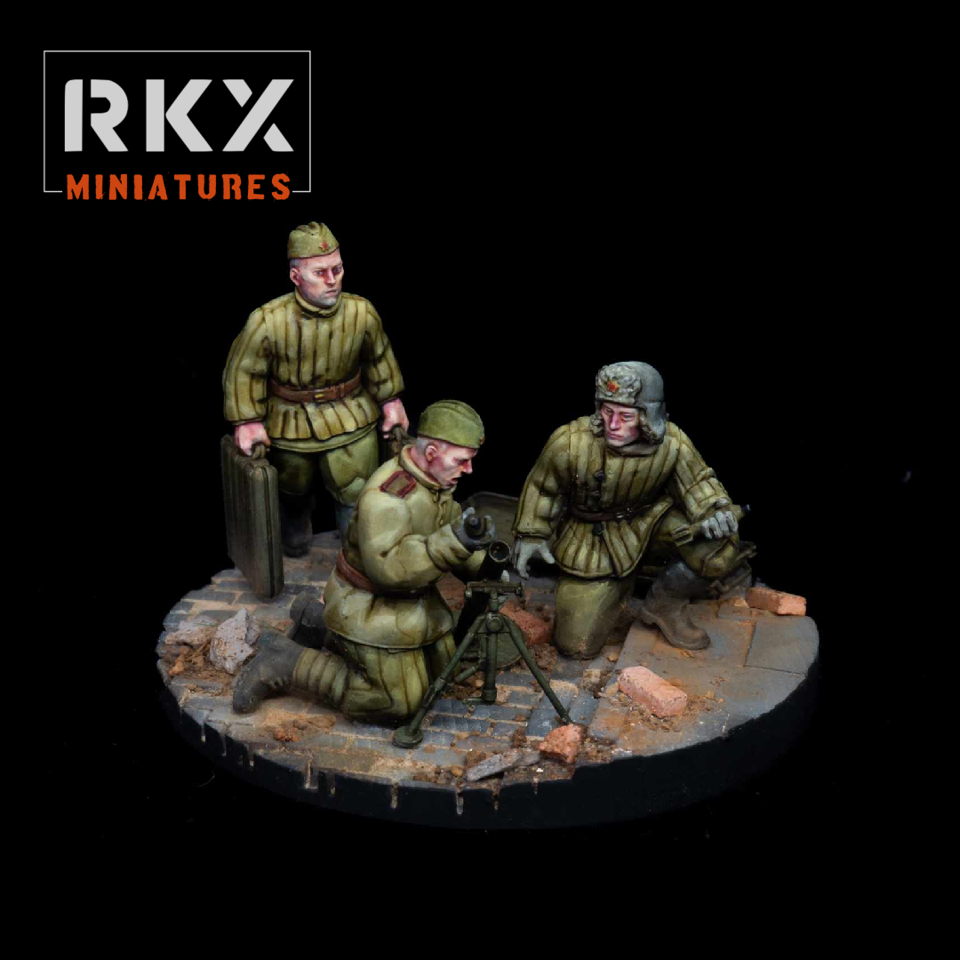 Soviet Union Medium Mortar Team RM38 RKX Miniatures