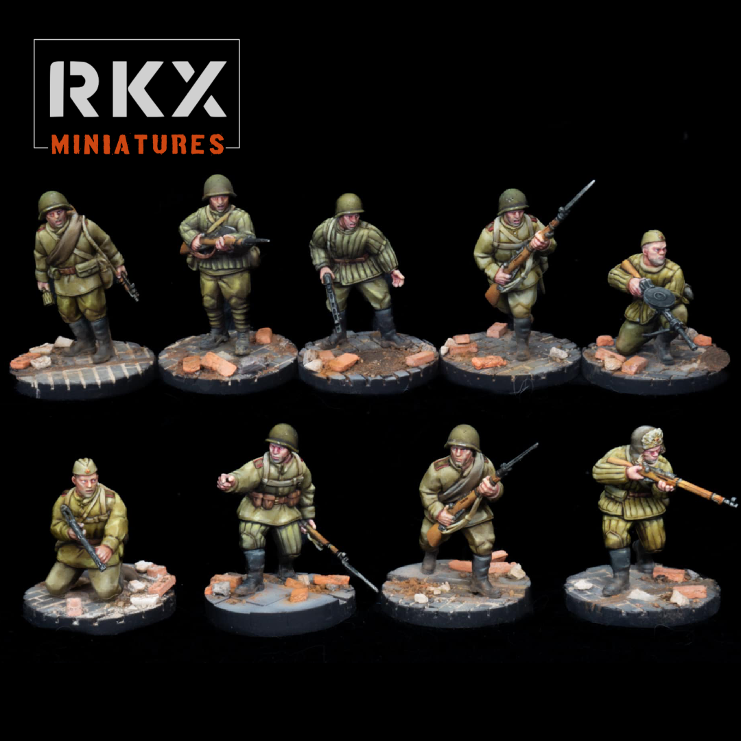 Soviet Union Rifle Infantry Squad RKX Miniatures