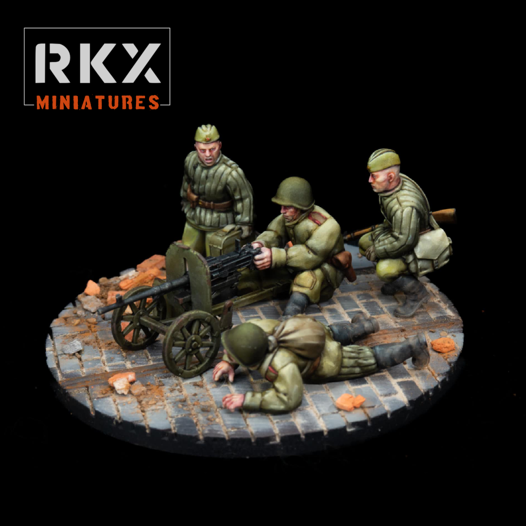 Soviet Union SG43 MMG Medium Machine Gun Team RKX Miniatures