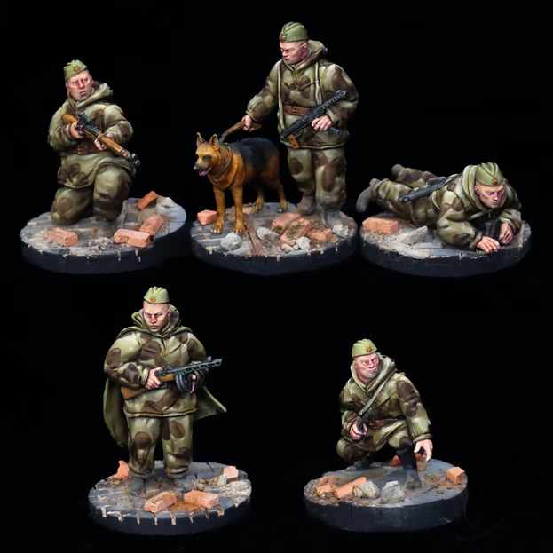 Soviet Union Scout Squad Team RKX Miniatures