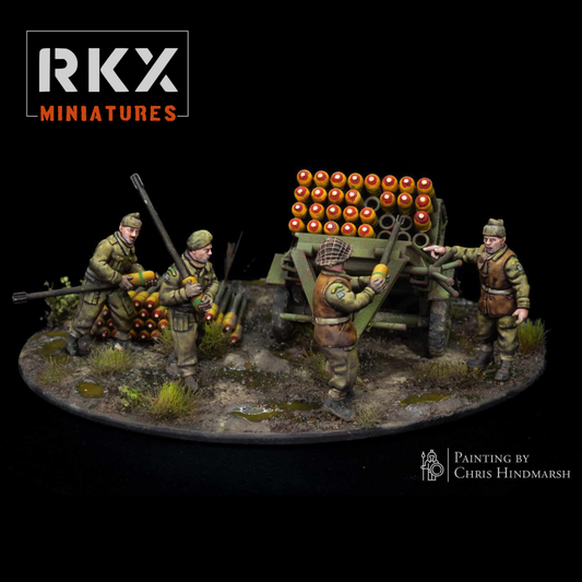 Canadian Land Mattress de RKX Miniatures avec son équipage en résine 28 mm pour Bolt Action, Chain of Command, Battlegroup et autres jeux de figurines historiques.