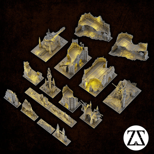 Set complet de décors Warhammer 40K V11 Zorpsector Gothica