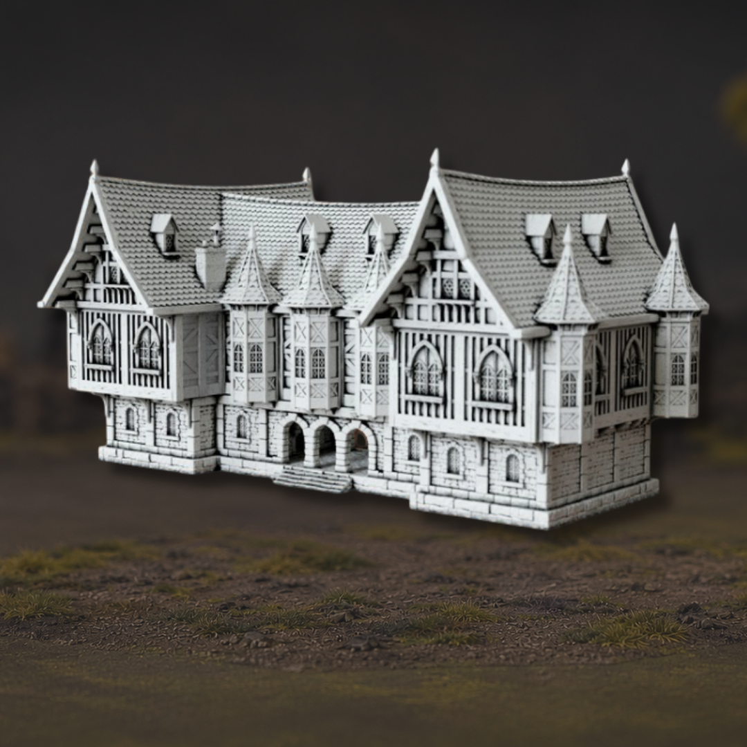 Gildengrund Merchant House II, grande maison de marchand médiévale 28-32 mm pour table Mordheim