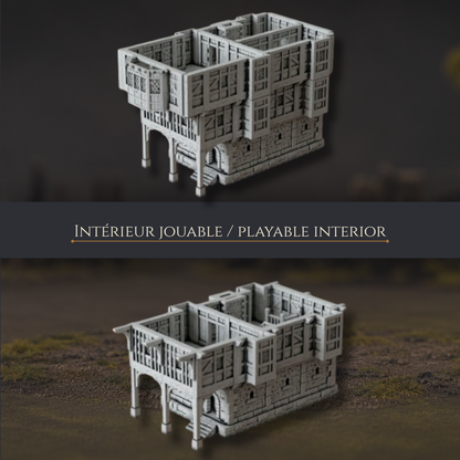Intérieur jouable de la Gildengrund Merchant House I pour Mordheim, The Old World et wargame fantasy
