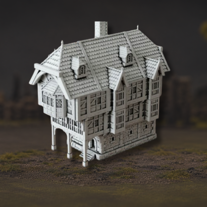 Gildengrund Merchant House I, maison de marchand médiévale 28-32 mm pour table Mordheim