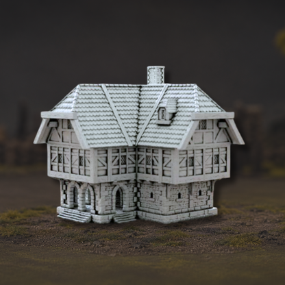 Gildengrund Townhouse, maison à colombages médiévale pour décor Mordheim et wargame fantasy